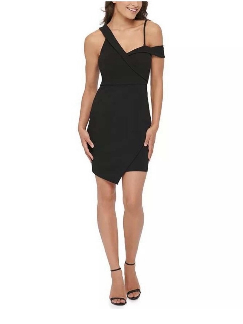 Guess - Black Asymmetric One-Shoulder Guess Dress